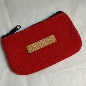 Dooney & Bourke Red Canvas Coin Pouch